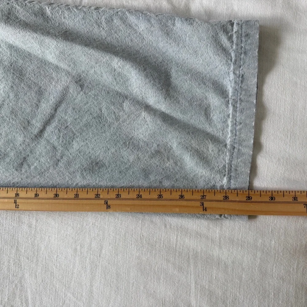 70's Fieldmaster Regular Fit Pleated Trousers Light Blue Chambray Pants 38x32